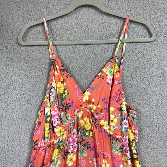 NEW Kut from the Kloth Thea Dress w/ Side Pockets Womens Size Large Coral Tiered - Picture 3 of 11